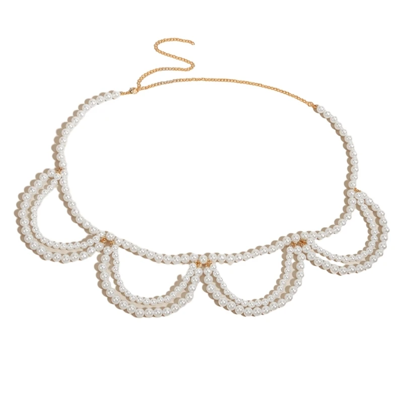Vintage Women Teens Waist Chain Thin Slimming Waist Belt with Layered Pearl Decorative Women Masquerade Waist Chain
Vintage Women Teens Waist Chain Thin Slimming Waist Belt with Layered Pearl Decorative Women Masquerade Waist Chain