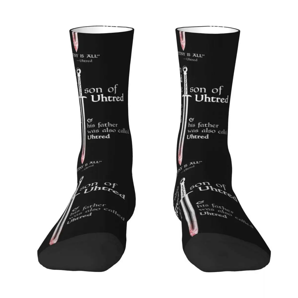 

Носки The Last Kingdom - Uhtred - DESTINY IS ALL - Dark Soul Edition, забавные носки с принтом, носки для тенниса и походов для женщин и мужчин