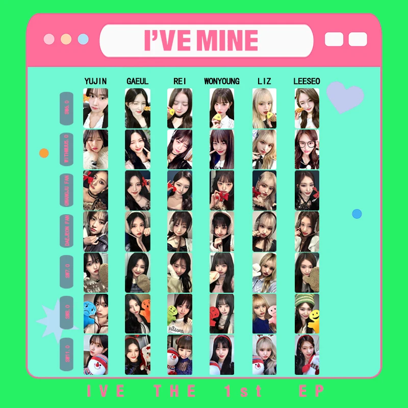 KPOP IVE альбом «I MINE» SW специальная Случайная карточка WonYoung LIZ Yujin периферийная коллекция LEESEO ei памятная ломо-карточка
KPOP IVE альбом «I MINE» SW специальная Случайная карточка WonYoung LIZ Yujin периферийная коллекция LEESEO ei памятная ломо-карточка