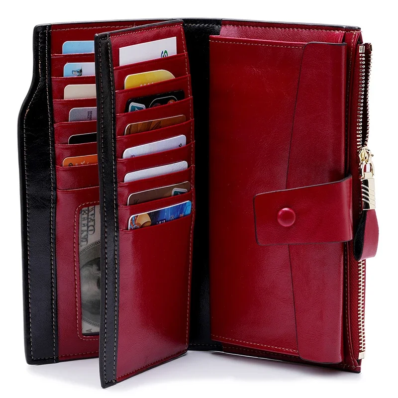 New Women Genuine Leather Wallets Female Zipper Purses Big Capacity Woman Purse Ladies Long Hasp Wallet Clutch Coin Card Holders
New Women Genuine Leather Wallets Female Zipper Purses Big Capacity Woman Purse Ladies Long Hasp Wallet Clutch Coin Card Holders