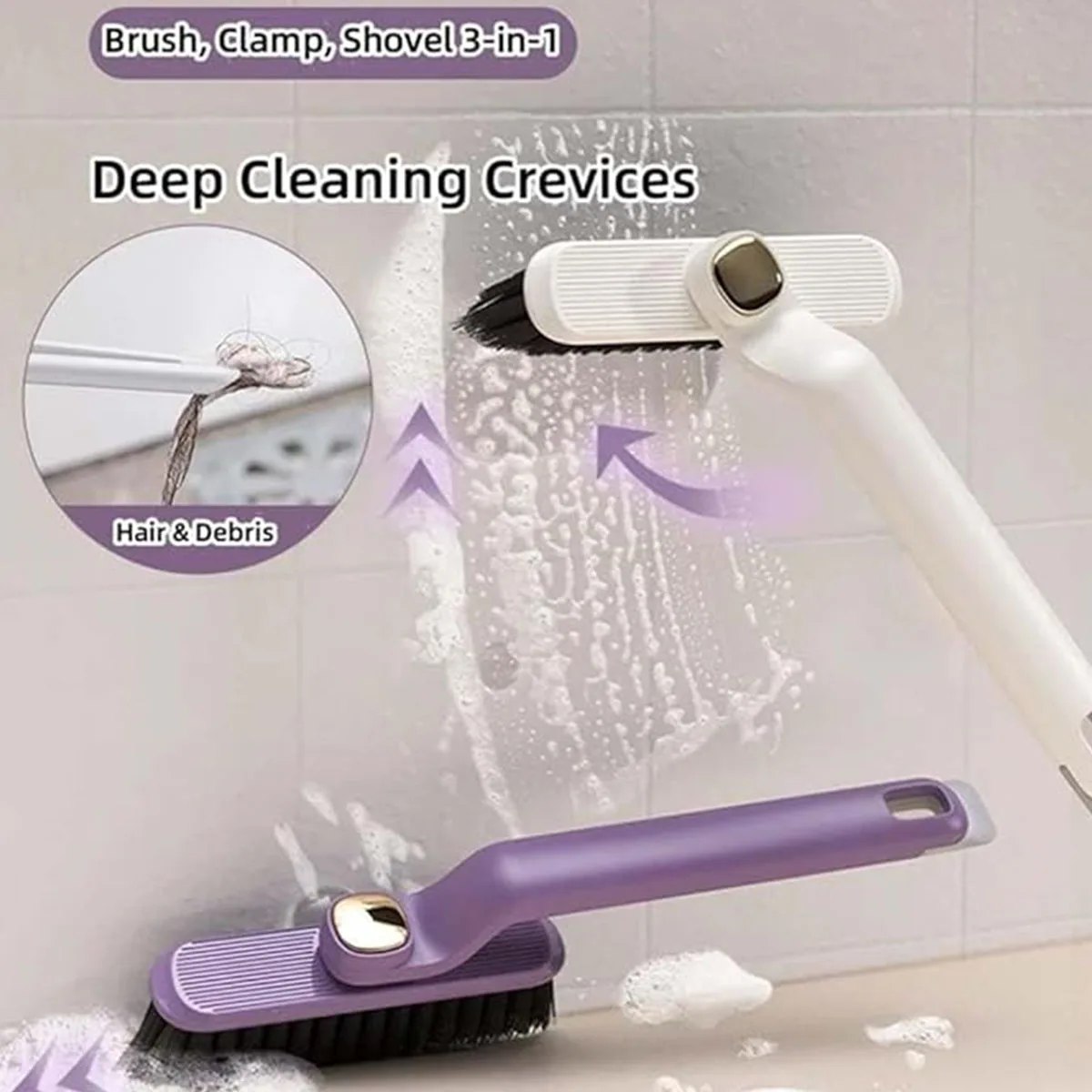 

Toilet Brush Multi-Function Crevice Gap Cleaning Brush,360 Degree No Dead Corners Household Cleaning Tool for Kitchen Bathroom