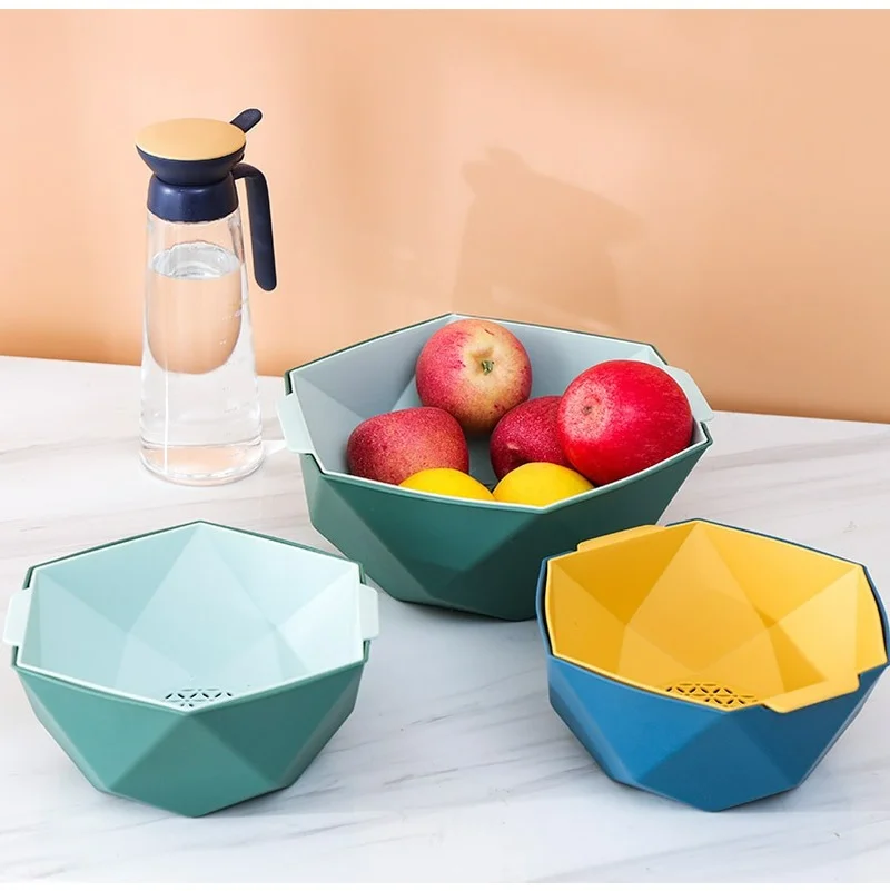 Kitchen Supplies Kitchen Double Drain Baskets Fruit and Vegetable Wash Filters Collapsible Drainers Kitchen Tools Accessories
Kitchen Supplies Kitchen Double Drain Baskets Fruit and Vegetable Wash Filters Collapsible Drainers Kitchen Tools Accessories