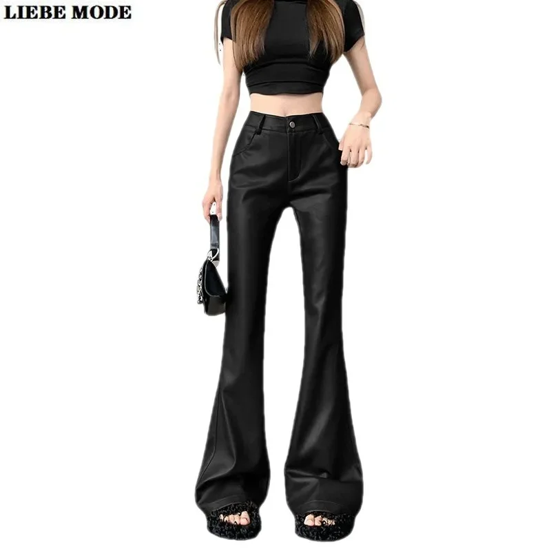 Women Black Brown Leather Flare Pants Lady Loose Streetwear High Waist Casual PU Faux Leather Wide Leg Boot Cut Trousers
Women Black Brown Leather Flare Pants Lady Loose Streetwear High Waist Casual PU Faux Leather Wide Leg Boot Cut Trousers