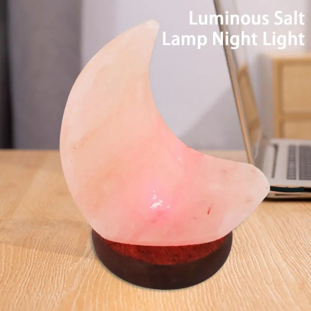 Creative Night Lamp Moon Shape Creates Atmosphere with Wooden Base LED Faux Crystal Salt Lamp Night Light
Creative Night Lamp Moon Shape Creates Atmosphere with Wooden Base LED Faux Crystal Salt Lamp Night Light