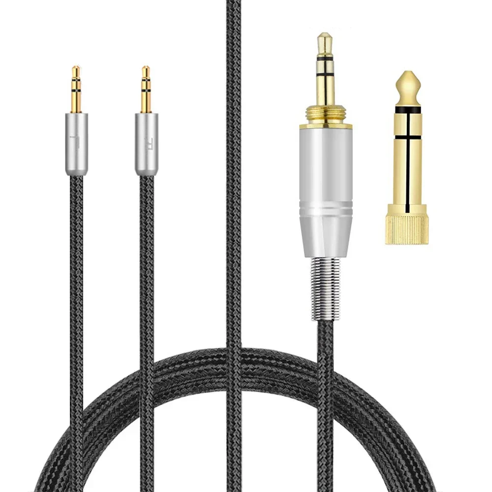 OFC 6.35mm Replacement Braided Cable Extension Cord For Philips Fidelio X3 Wired Headphones OFC 6.35mm Replacement Braided Cable Extension Cord For Philips Fidelio X3 Wired Headphones