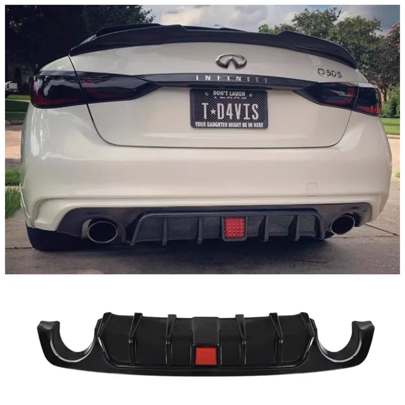 For Infiniti Q50 Q50S Q50L 2014-2022 High Quality ABS Black Trunk Bumper Rear Diffuser Spoiler Exhaust Cover (With LED Light)
For Infiniti Q50 Q50S Q50L 2014-2022 High Quality ABS Black Trunk Bumper Rear Diffuser Spoiler Exhaust Cover (With LED Light)