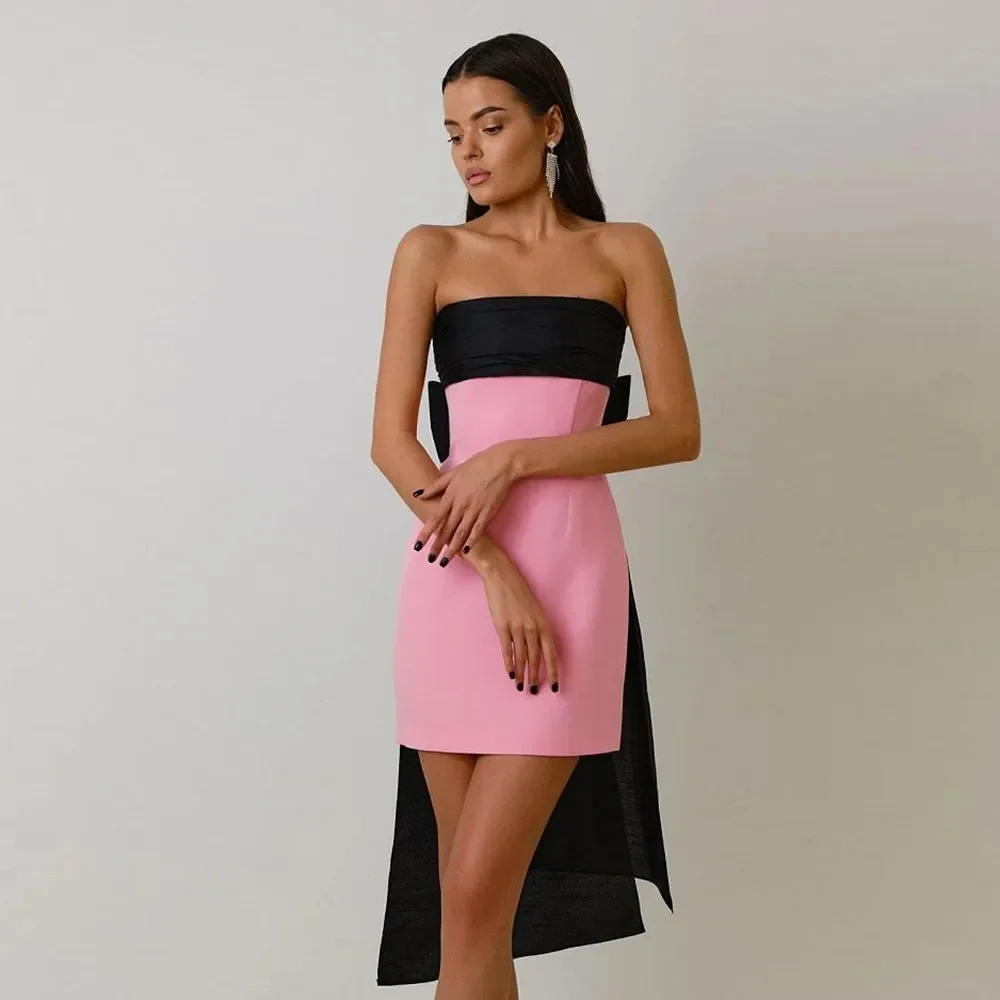 Elegant mini PROM homecoming dress sexy strapless backless big black bow formal birthday party graduation dress custom new
Elegant mini PROM homecoming dress sexy strapless backless big black bow formal birthday party graduation dress custom new