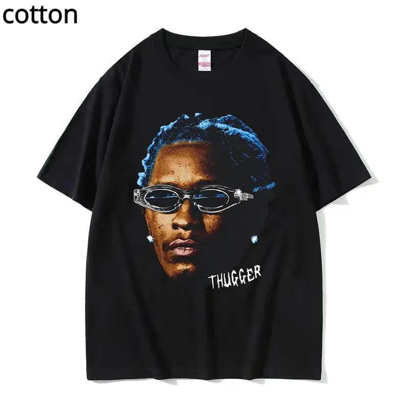 Rapper Young Thug Thugger Blue Rare Graphic T Shirt Men's Cool Hip Hop Oversized T-shirt Man Retro Cotton Short Sleeve Tee Shirt
Rapper Young Thug Thugger Blue Rare Graphic T Shirt Men's Cool Hip Hop Oversized T-shirt Man Retro Cotton Short Sleeve Tee Shirt