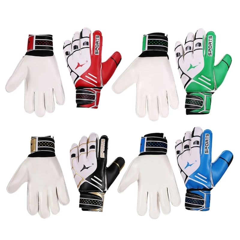 

Goalie Goalkeeper Soccer Gloves 4MM Grip Latex Finger Support Prevent Injuries
