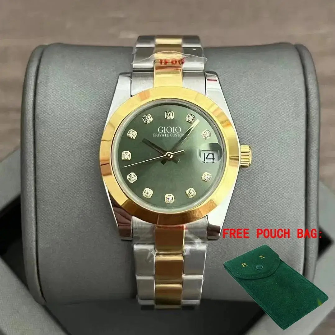 Luxury Womens Automatic Mechanical Watch Stainless Steel Calendar Silver Gold Black White Classic Wristwatch 31mm
Luxury Womens Automatic Mechanical Watch Stainless Steel Calendar Silver Gold Black White Classic Wristwatch 31mm