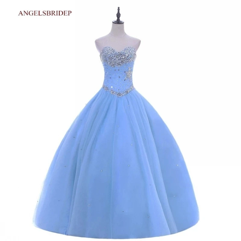 ANGELSBRIDEP Blue Ball Gown Quinceanera Dresses Beaded Girls Masquerade Sweet 16 Sexy Sweetheart Crystal Birthday Party HOT
ANGELSBRIDEP Blue Ball Gown Quinceanera Dresses Beaded Girls Masquerade Sweet 16 Sexy Sweetheart Crystal Birthday Party HOT