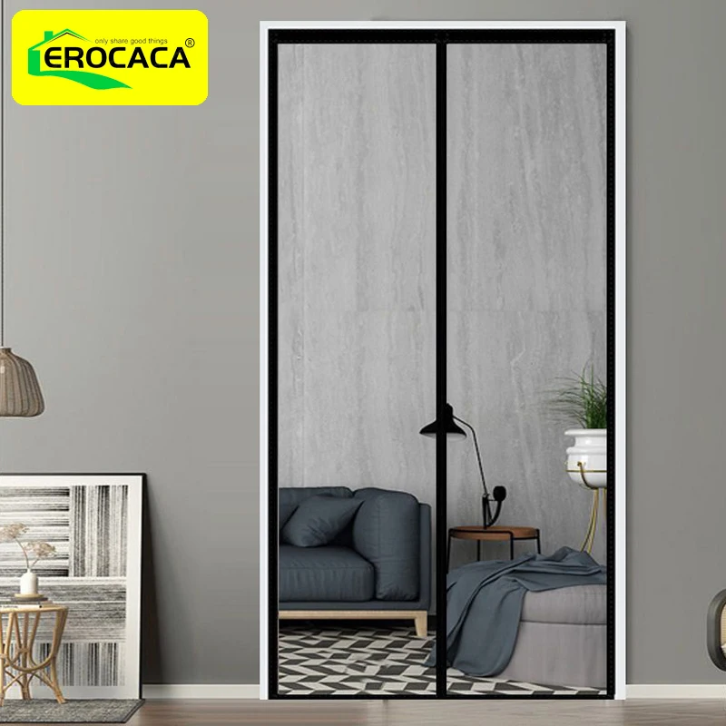 

EROCACA Magnetic Screen Door Mosquito Net Curtain Fly Insect Automatic Closing Invisible Mesh For Kitchen indoor living room