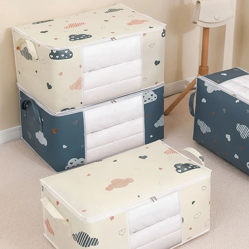 

Cartoon Quilt Clothes Storage Bag Clothes Blanket Quilt Sweater Stationer Organizery Box Dustproof Closet Under-Bed Storage