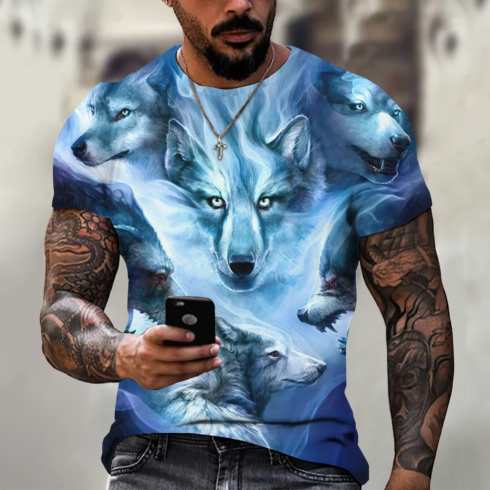Wolf T-shirt Men's 3D Print Tees Summer Short Oversized Clothing Fashion Harajuku Animal Tops New Casual Boys T Shirt Streetwear
Wolf T-shirt Men's 3D Print Tees Summer Short Oversized Clothing Fashion Harajuku Animal Tops New Casual Boys T Shirt Streetwear