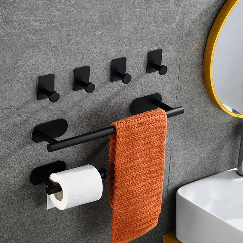 No punching bathroom wall-mounted towel rack set storage towel bar paper towel holder hook bath towel rack set
No punching bathroom wall-mounted towel rack set storage towel bar paper towel holder hook bath towel rack set