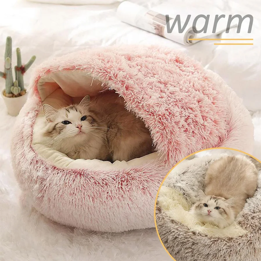 Bed Cat Plush Cat Beds Semi-close Cat House Winter Warm Bed for Puppy Kitten Fleece Hooded Cave Small Dog Kennel Cat Accessories
Bed Cat Plush Cat Beds Semi-close Cat House Winter Warm Bed for Puppy Kitten Fleece Hooded Cave Small Dog Kennel Cat Accessories