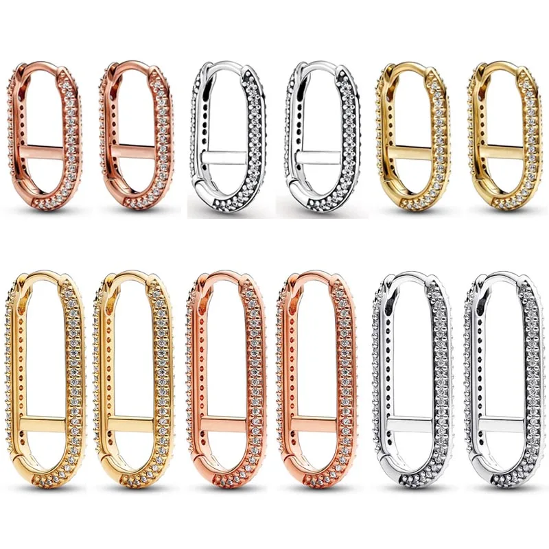 Original Rose Golden Shine Me Extended Pave Link Earring With Crystal 925 Sterling Silver Earrings For Women Gift Europe Jewelry
Original Rose Golden Shine Me Extended Pave Link Earring With Crystal 925 Sterling Silver Earrings For Women Gift Europe Jewelry