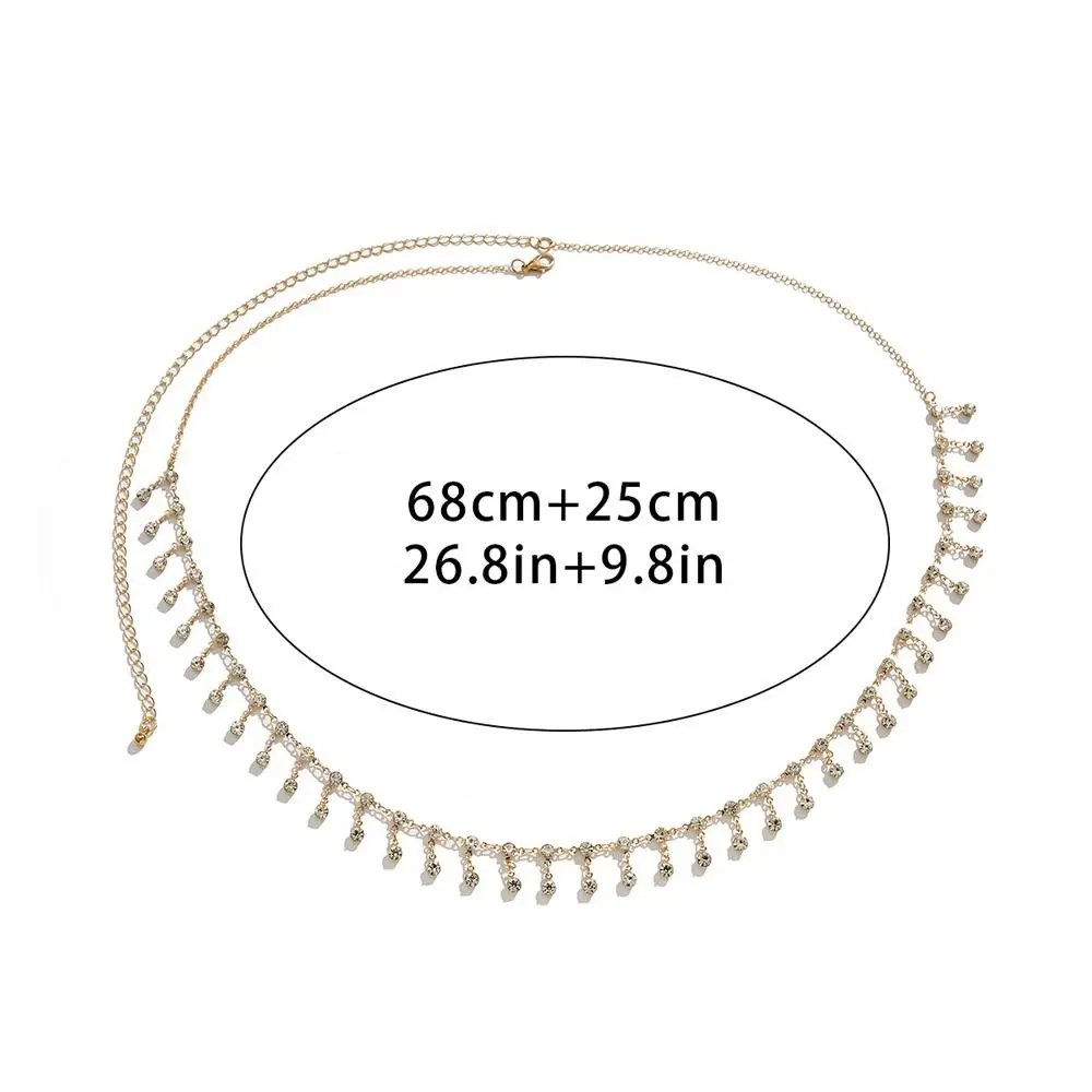 

Ins Zircon Rhinestone Bohemia Belly Belt Y2K Waist Chain Korean Waistbands Women Waist Chain Body Jewelry Crystal Belly Belt