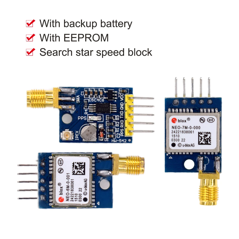 

NEO-6M NEO-7M Double Sided GPS Mini Module NEO-M8N Satellite Positioning Microcontroller SCM MCU Development Board for Arduino