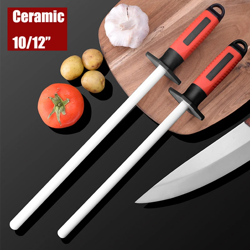 10/12" Ceramic Knife Sharpening Rod Kitchen Knife Sharpeners Professional Grinding System KitchenKnives Steel Sharpening Rod
10/12" Ceramic Knife Sharpening Rod Kitchen Knife Sharpeners Professional Grinding System KitchenKnives Steel Sharpening Rod