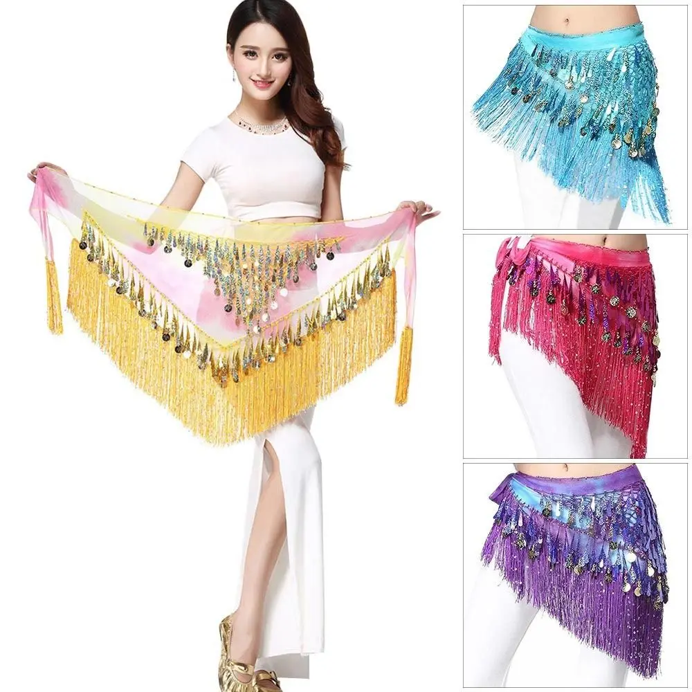 

For Thailand/India/Arab Show Costumes Tassels Dancer Skirt Waist Chain Belly Dance Belt Hip Scarf