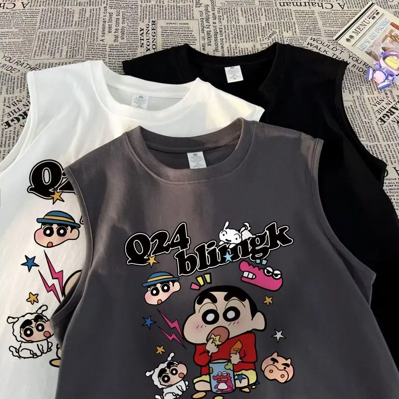 Кавайная мультяшная майка большого размера Crayon Shin-Chan, аниме, милый Shin-Chan, летняя Модная Удобная футболка, креативный подарок для девушки
Кавайная мультяшная майка большого размера Crayon Shin-Chan, аниме, милый Shin-Chan, летняя Модная Удобная футболка, креативный подарок для девушки