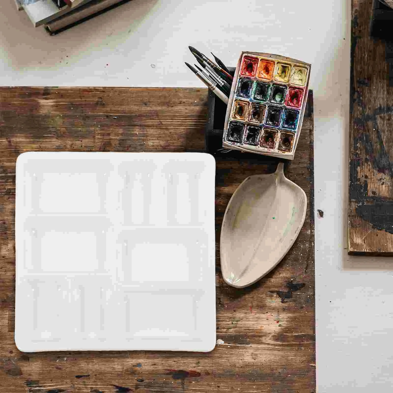 Ceramic Palette Square Pans Multi-functional Color Palettes Ink Pigment Trays Artist Mixers Paint Watercolor Convenient Mixing
Ceramic Palette Square Pans Multi-functional Color Palettes Ink Pigment Trays Artist Mixers Paint Watercolor Convenient Mixing