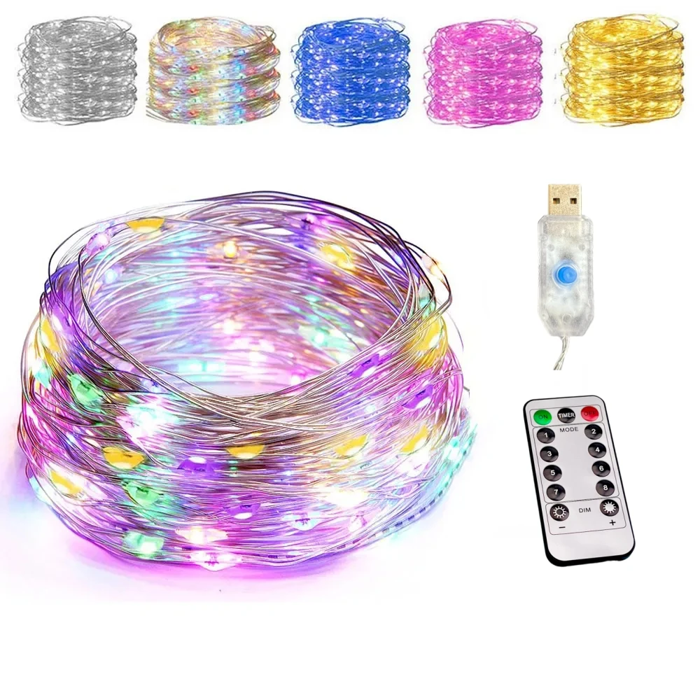 10M/20M Waterproof 8Modes USB Copper Wire LED String Fairy Light With 13Key Remote For Xmas Party Christmas Decoration New Year
10M/20M Waterproof 8Modes USB Copper Wire LED String Fairy Light With 13Key Remote For Xmas Party Christmas Decoration New Year