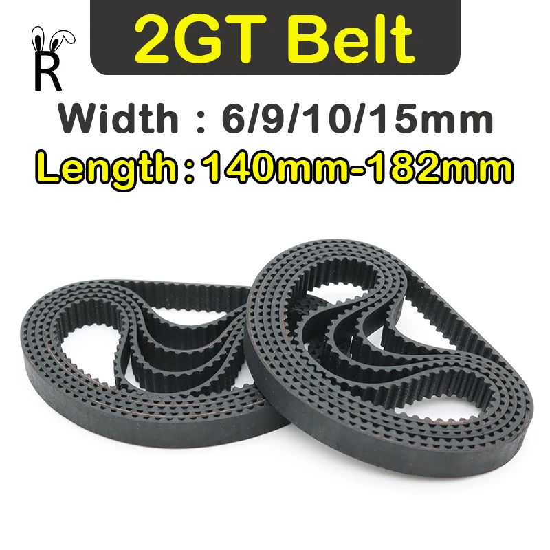 Belt Length 140mm-182mm 2GT Timing Belt Width 6/9/10/15mm 2M 3D Printer Belt Rubber Closed Loop Pulley Belt Synchronous Belt GT2
Belt Length 140mm-182mm 2GT Timing Belt Width 6/9/10/15mm 2M 3D Printer Belt Rubber Closed Loop Pulley Belt Synchronous Belt GT2