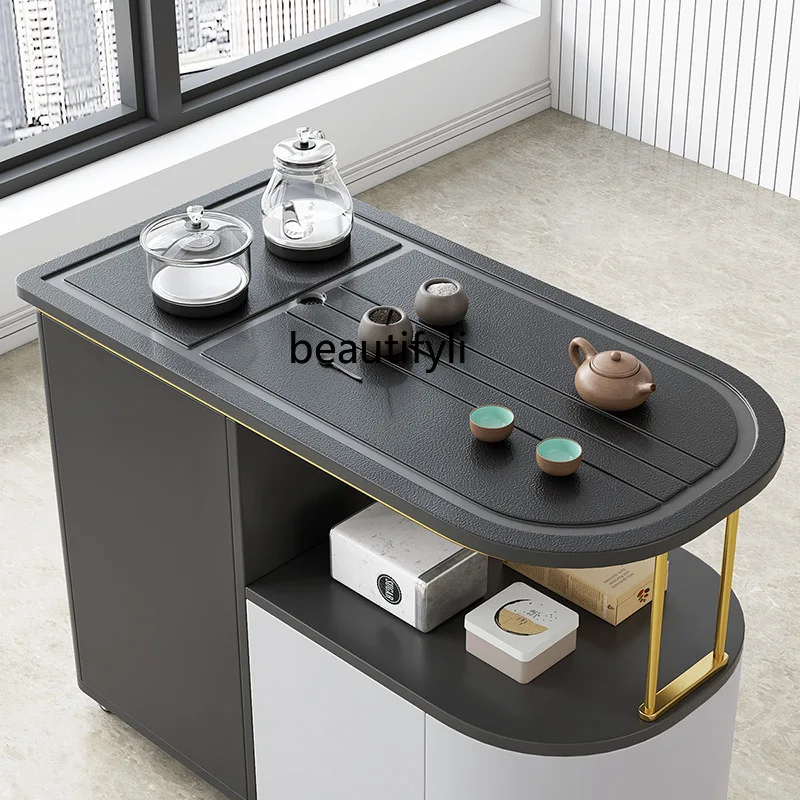 zq Household Mobile Tea Table Tea Making Table Integrated Firestone Kung Fu Tea Table Simple Multifunctional Balcony Tea Cart
zq Household Mobile Tea Table Tea Making Table Integrated Firestone Kung Fu Tea Table Simple Multifunctional Balcony Tea Cart