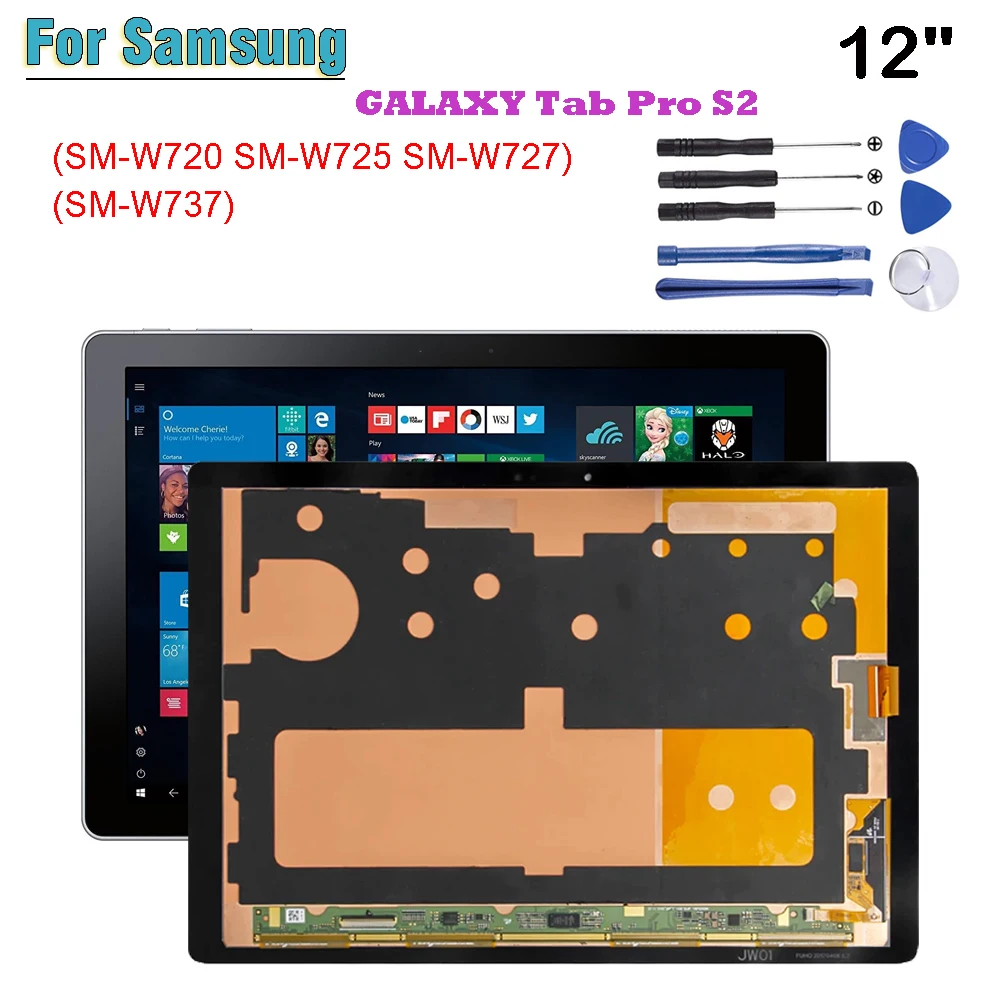 

12" New For Samsung GALAXY Tab Pro S2 SM-W720 SM-W725 SM-W727 SM-W737 LCD Display Touch Screen Digitizer Glass Assembly