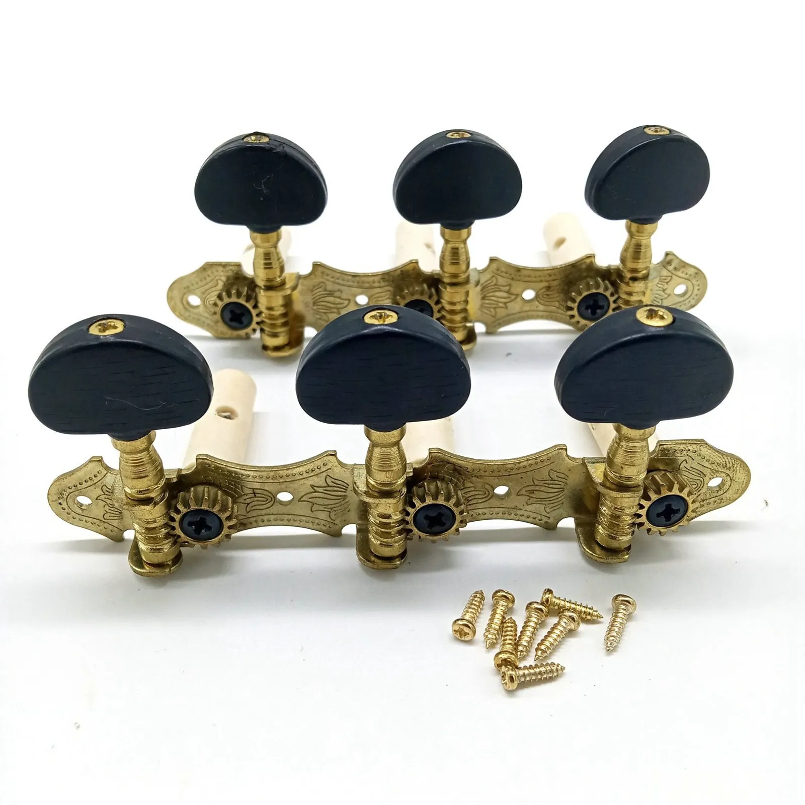 

Left Right Classical Guitar String Tuning Pegs Machine Heads Tuners Keys 3L3R Professional Guitar Accessories,Black
