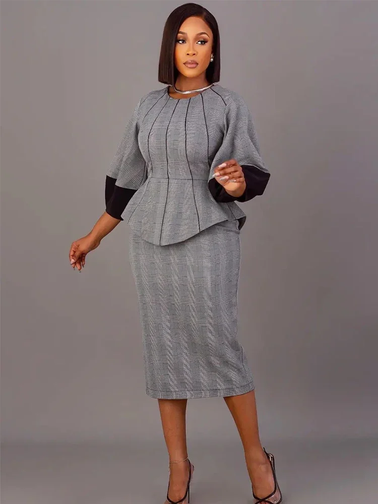 Autumn Winter Print 2 piece sets women outfit long Lantern Sleeve Irregular Top+High Waistline Back Slit Mid-calf Hip Skirt Sets
Autumn Winter Print 2 piece sets women outfit long Lantern Sleeve Irregular Top+High Waistline Back Slit Mid-calf Hip Skirt Sets