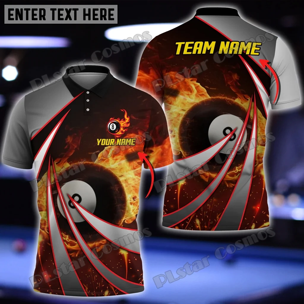 Personalized Billiard Ball 8 Fire Team Name Player 3D Printed Fashion Men's Polo Shirt Summer Unisex Casual Polo shirt WK141
Personalized Billiard Ball 8 Fire Team Name Player 3D Printed Fashion Men's Polo Shirt Summer Unisex Casual Polo shirt WK141