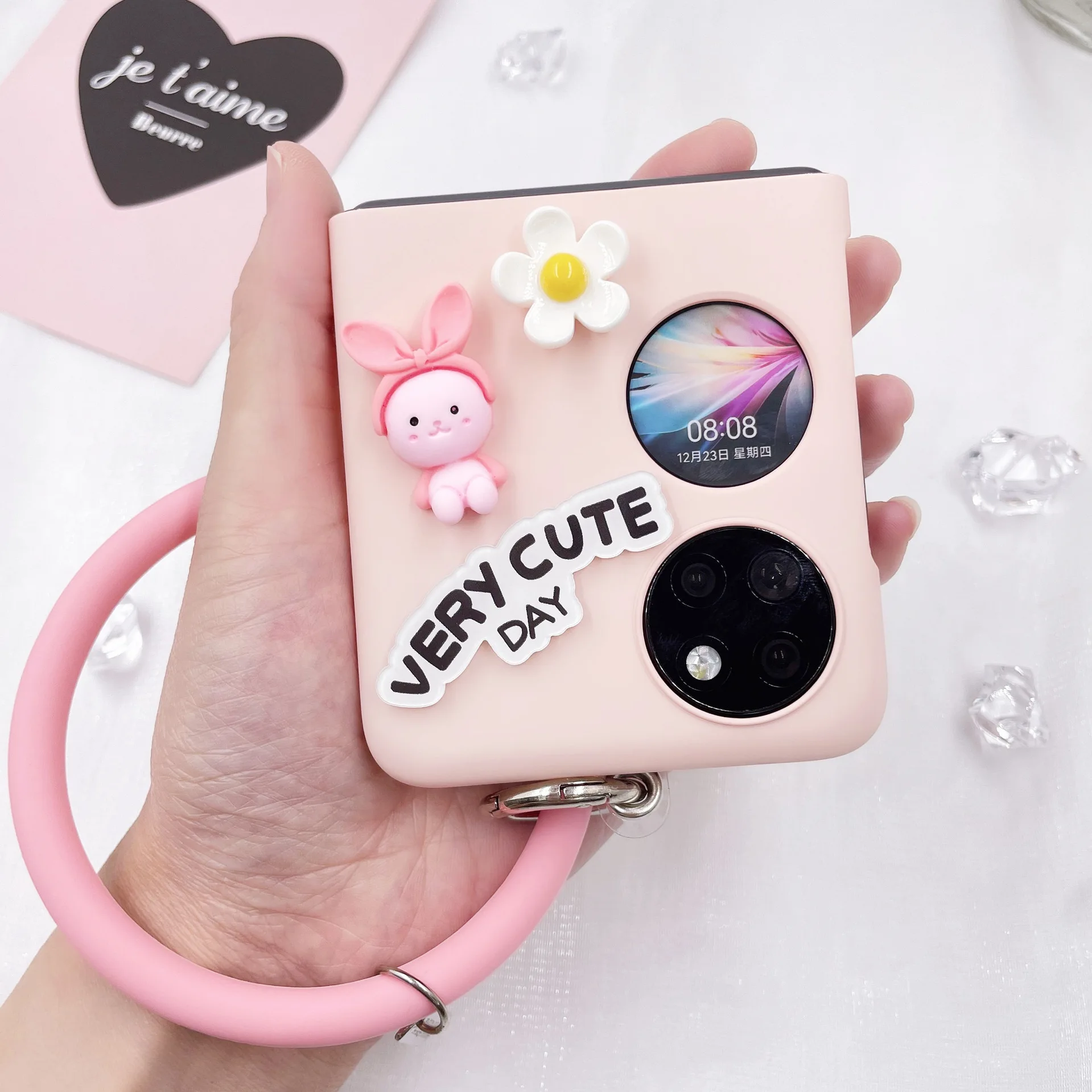 Cute Bunny Case for Huawei P50 Pocket Skin-feeling Phone Case P50 Treasure Box Protective Cover Folding Screen Bracelet Female
Cute Bunny Case for Huawei P50 Pocket Skin-feeling Phone Case P50 Treasure Box Protective Cover Folding Screen Bracelet Female
