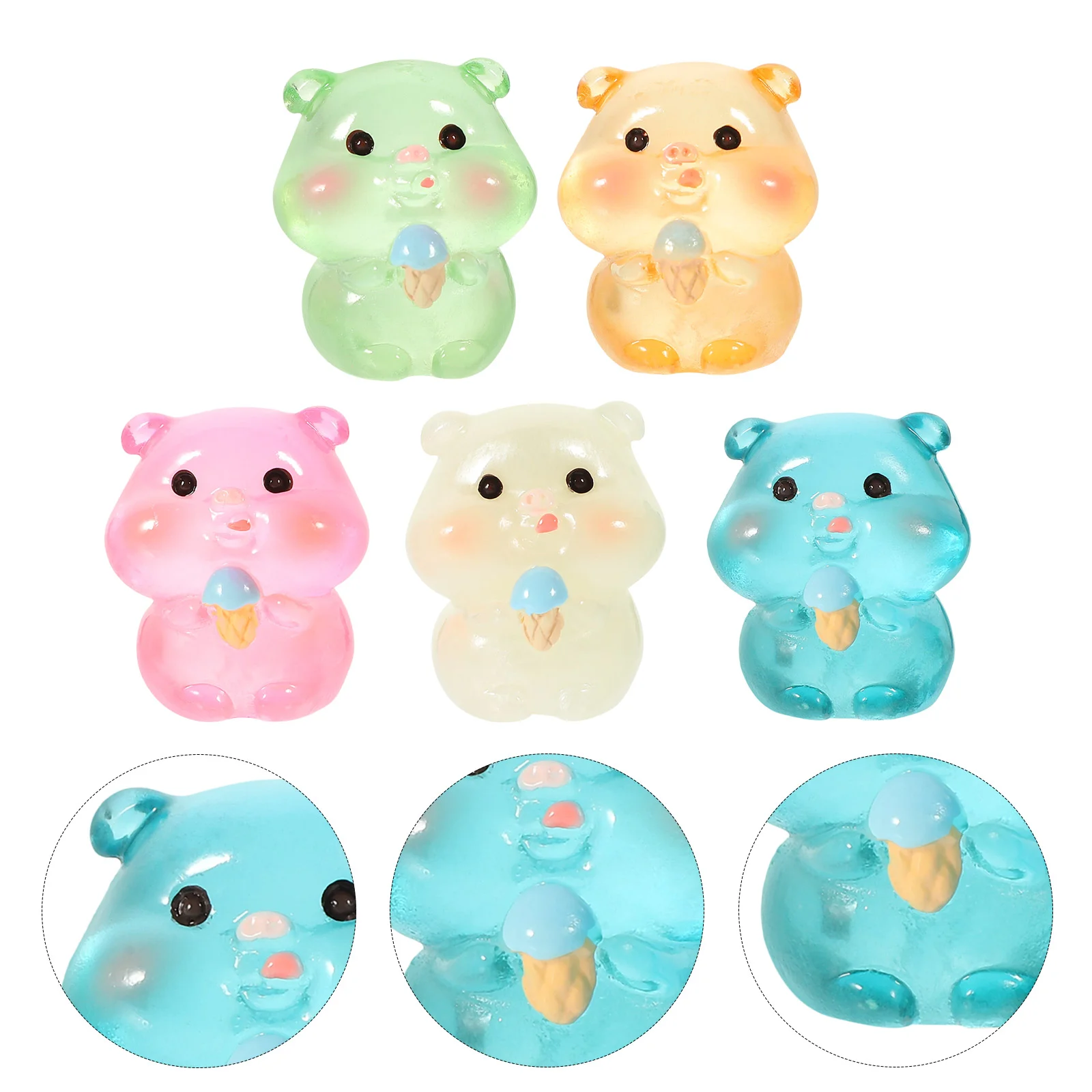 10 Pcs Statue Micro Landscape Cartoon Animal Accessories Luminous Little Fat Pig Desktop Small Ornaments Decor Resin Model
10 Pcs Statue Micro Landscape Cartoon Animal Accessories Luminous Little Fat Pig Desktop Small Ornaments Decor Resin Model