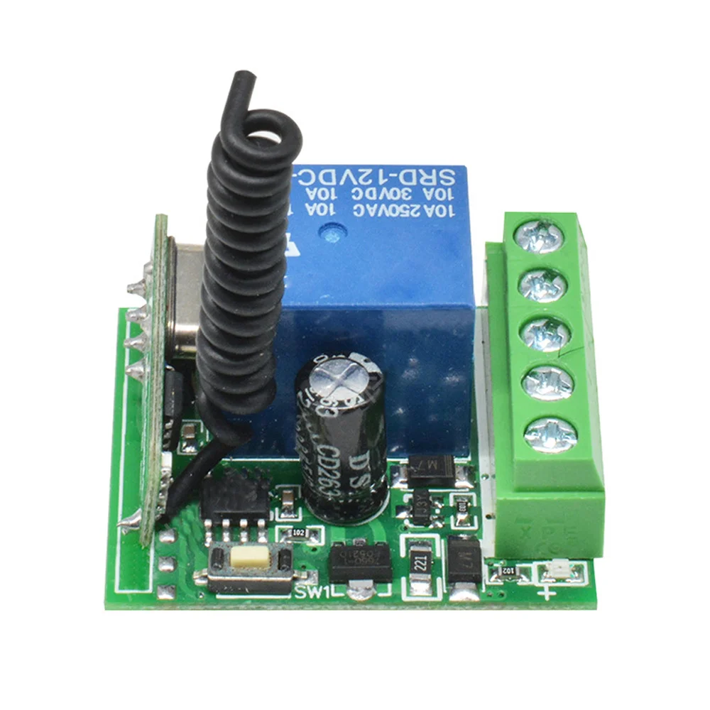 433MHz 315MHz Wireless Relay Switch Module DC 12V 1 Channel Remote Control Switch Heterodyne Receiver Module
433MHz 315MHz Wireless Relay Switch Module DC 12V 1 Channel Remote Control Switch Heterodyne Receiver Module