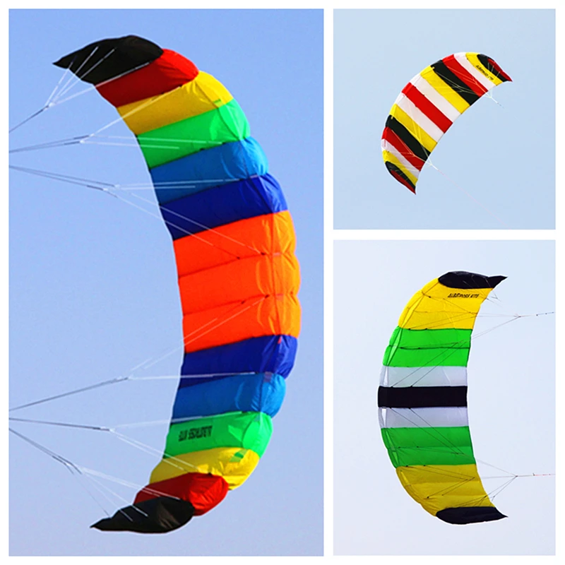 

free shipping dual Line Stunt flying power Kite rainbow large soft kites for adults inflatable toy surfing kite octopus kite