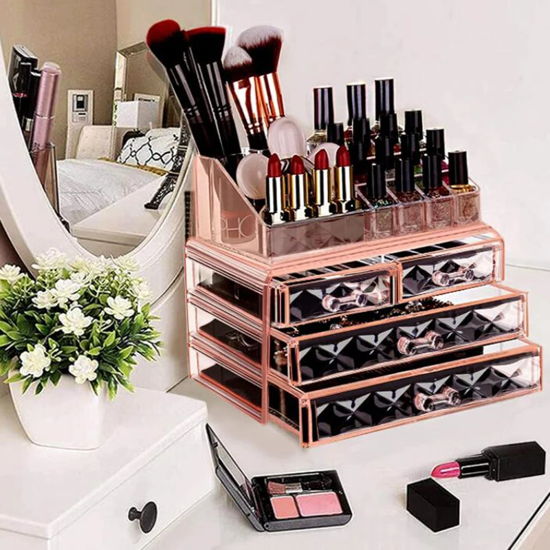 Makeup Organizer Acrylic Cosmetic Organizers Storage Box with Drawer Jewelry Display Box Lipstick Holder Stackable Diamond
Makeup Organizer Acrylic Cosmetic Organizers Storage Box with Drawer Jewelry Display Box Lipstick Holder Stackable Diamond