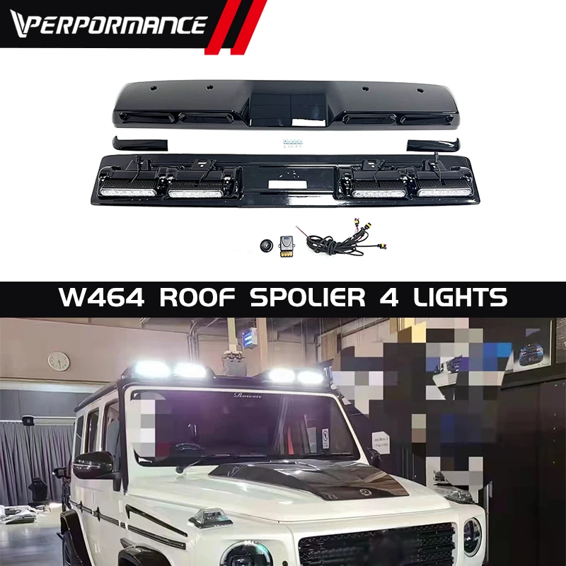 G-Class W464 W463A B-Style Roof Spoiler With 4 Led Lights For 2019y~ G500 G63 Front Roof LED Lights
G-Class W464 W463A B-Style Roof Spoiler With 4 Led Lights For 2019y~ G500 G63 Front Roof LED Lights