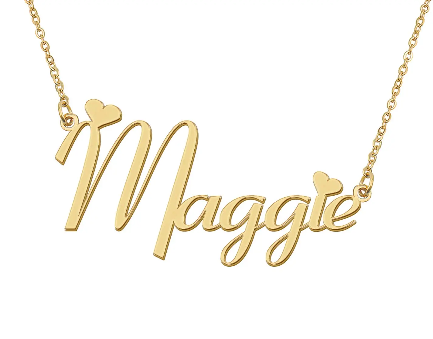 

Ожерелье с именем Мэгги из нержавеющей стали, модель кулон-табличка с именем для женщин, девушек, друзей, на день рождения, свадьбу, Рождество, подарок для матери