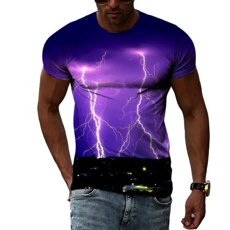 Summer Tide Fun Iightning Picture Men T-Shirts Casual 3D Print Tees Hip Hop Personality Round Neck Short Sleeve Tops
Summer Tide Fun Iightning Picture Men T-Shirts Casual 3D Print Tees Hip Hop Personality Round Neck Short Sleeve Tops