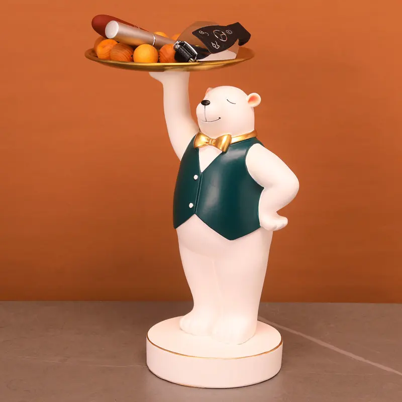 European Polar Bear Storage Tray Resin Ornaments Home Livingroom Desktop Accessories Crafts Bookcase Store Sculpture Decoration
European Polar Bear Storage Tray Resin Ornaments Home Livingroom Desktop Accessories Crafts Bookcase Store Sculpture Decoration