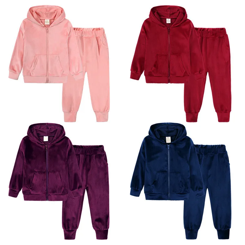 2023 Girls Clothing Sets Children Hooded Coats Pants Suit Kids Tracksuit Outfit Boys Gold Velvet Jacket Trousers Clothes Set 
2023 Girls Clothing Sets Children Hooded Coats Pants Suit Kids Tracksuit Outfit Boys Gold Velvet Jacket Trousers Clothes Set