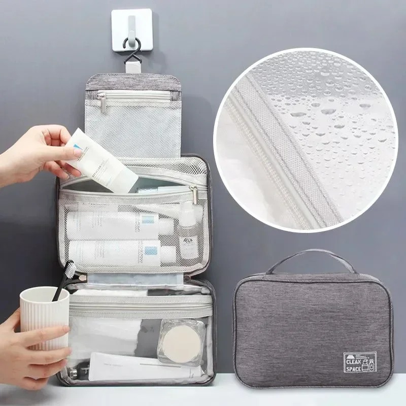 

Capacity Folding Portable Women Box Bag Cosmetic Makeup Storage Toiletry Large Case Travel Suitcase Bags Multifunctional