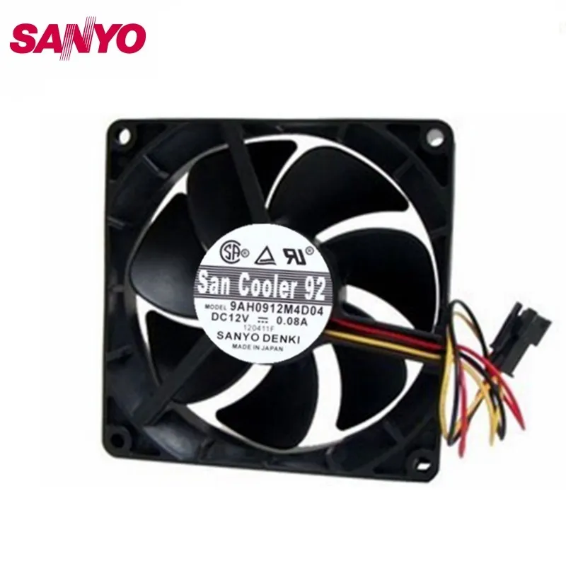 Бесшумный охлаждающий вентилятор для SANYO 9AH0912M4D04 9025 9 см 90 мм 12 В 0,08a 90*90*25 мм
Бесшумный охлаждающий вентилятор для SANYO 9AH0912M4D04 9025 9 см 90 мм 12 В 0,08a 90*90*25 мм