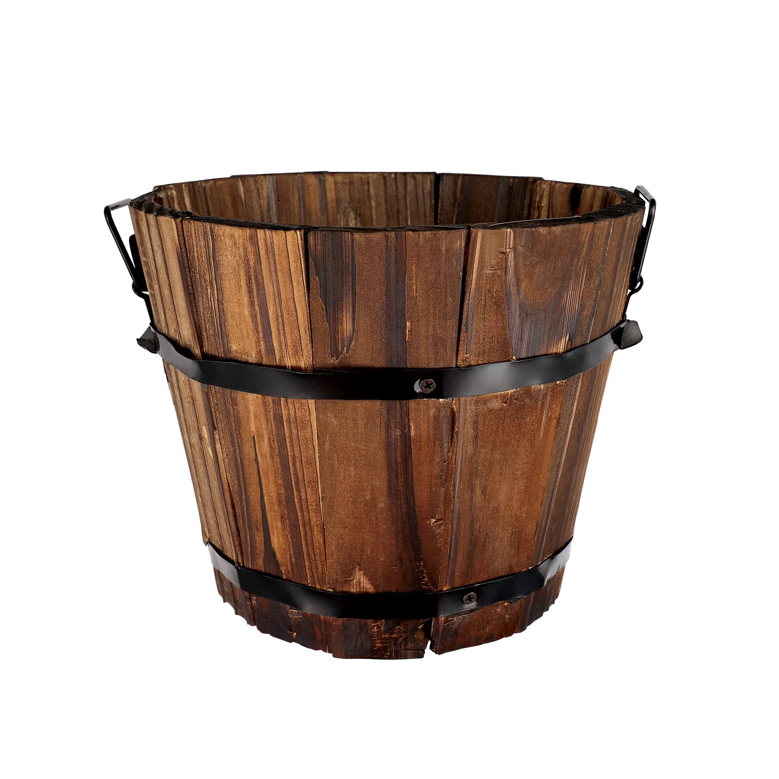 Wooden Round Barrel Planter Flower Pots Home Office Garden Wedding Decor (Brown)
Wooden Round Barrel Planter Flower Pots Home Office Garden Wedding Decor (Brown)