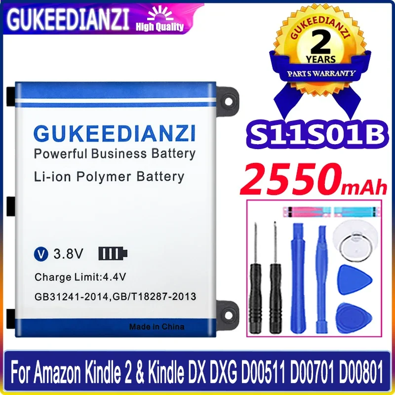 

2550mAh S11S01B Battery For Amazon Kindle 2 DX DXG S11S01A 170-1012-00 B003B0A294563B74 D00701 D00611 D00511 D00801