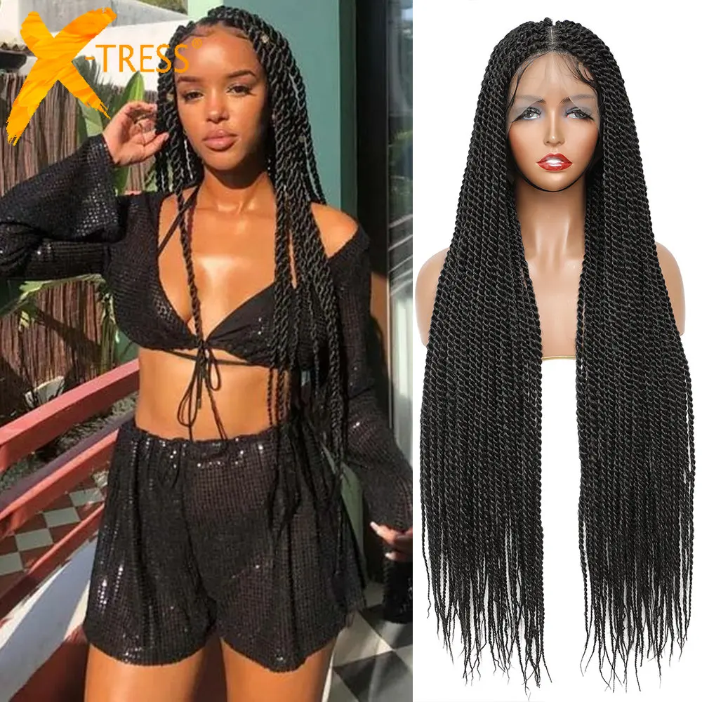 Full Hand Lace Senegalese Twist Braided Wigs for Black Women X-TRESS Synthetic Super Long Straight 32" Braiding Hair Wig Daily
Full Hand Lace Senegalese Twist Braided Wigs for Black Women X-TRESS Synthetic Super Long Straight 32" Braiding Hair Wig Daily