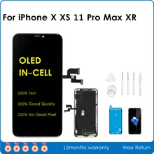 Écran tactile LCD OLED de réparation avec True Tone, AAA +++, pour iPhone X XR XS Max 11 Pro Max=